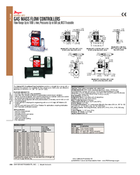 Thumbnail of document Data Sheet - GFC Gas Mass Flow Controllers
